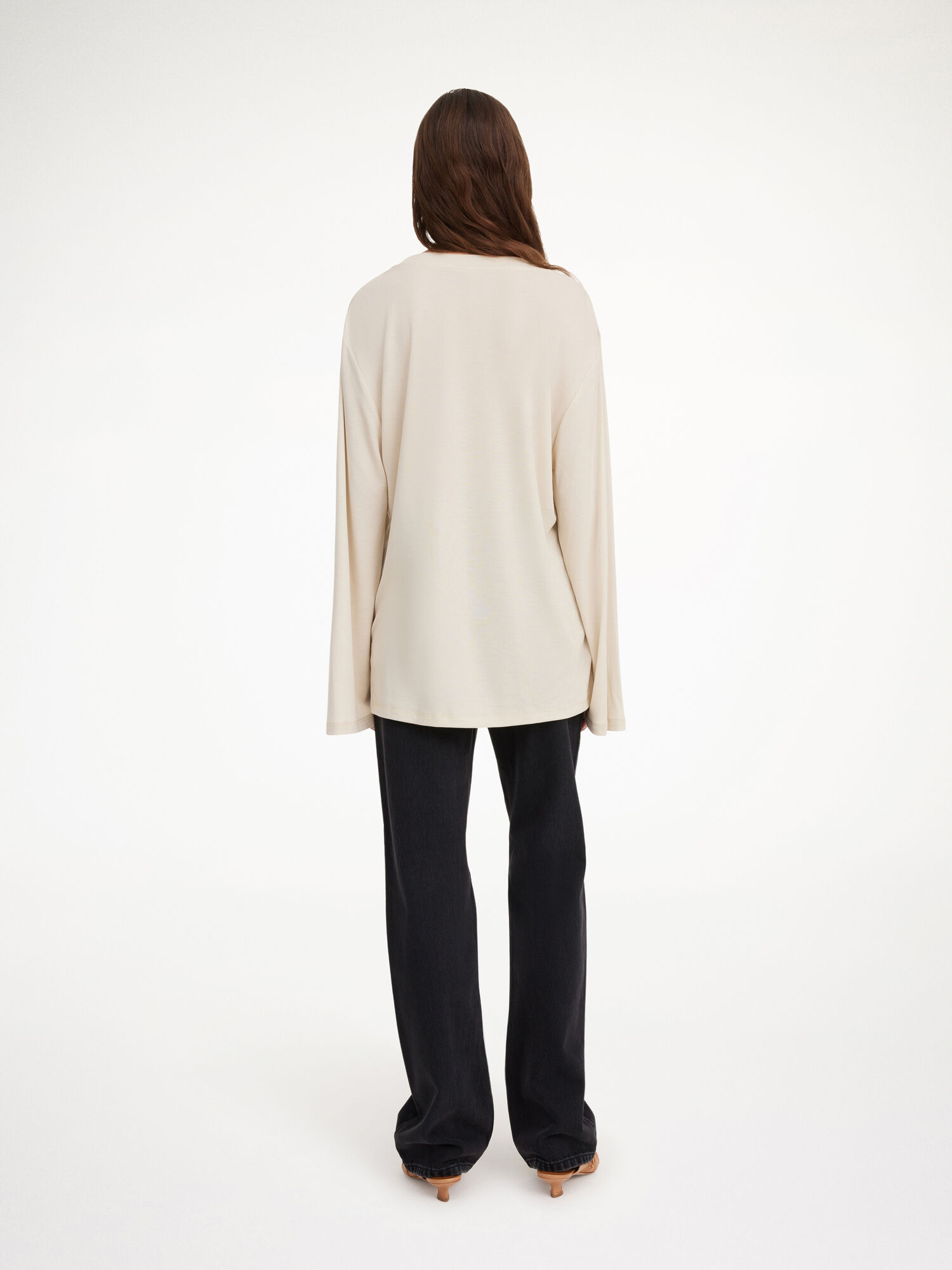 Najfatalniejszy By Malene Birger Fayeh Oversized Longsleeve Oyster Gray | PL_BB52403