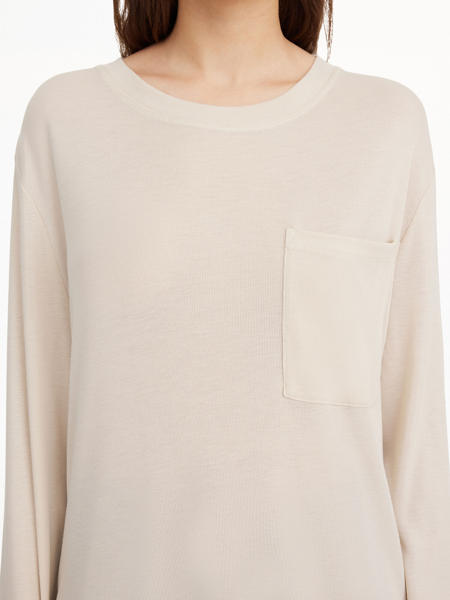 Najfatalniejszy By Malene Birger Fayeh Oversized Longsleeve Oyster Gray | PL_BB52403