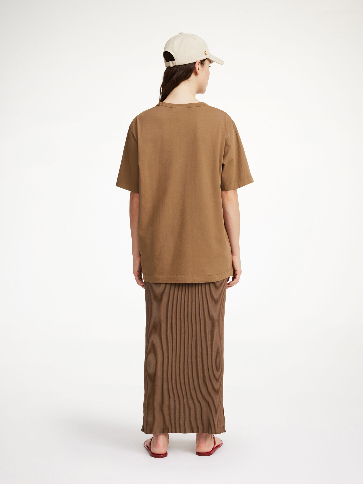 Najfatalniejszy By Malene Birger Fayeh Organic Cotton T-shirt Shitake | PL_BB40912