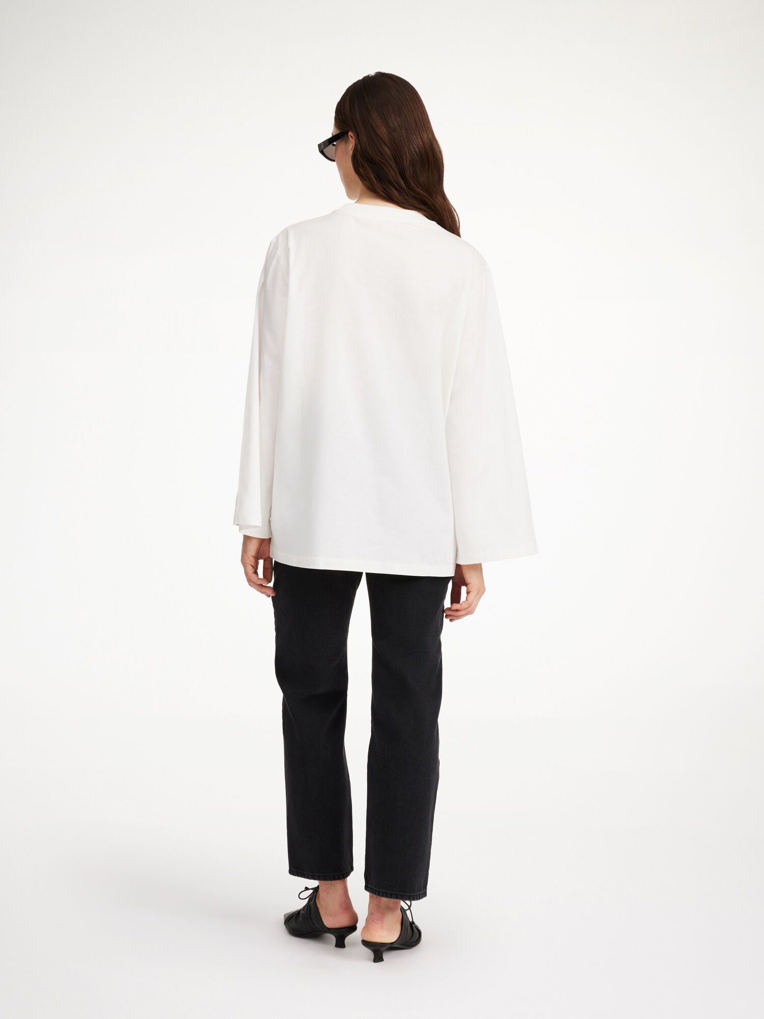 Najfatalniejszy By Malene Birger Fayeh Oversized Longsleeve Białe | PL_BB40698