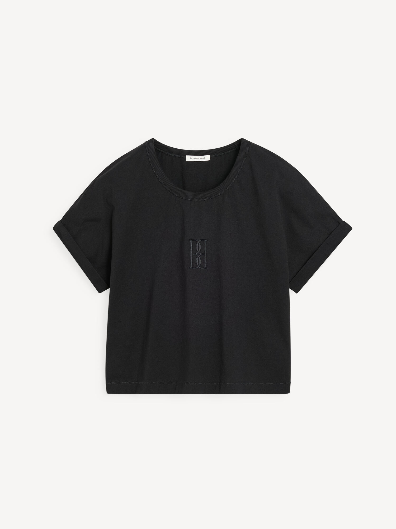 Najfatalniejszy By Malene Birger Hedalia Organic Cotton T-shirt Czarne | PL_BB86919