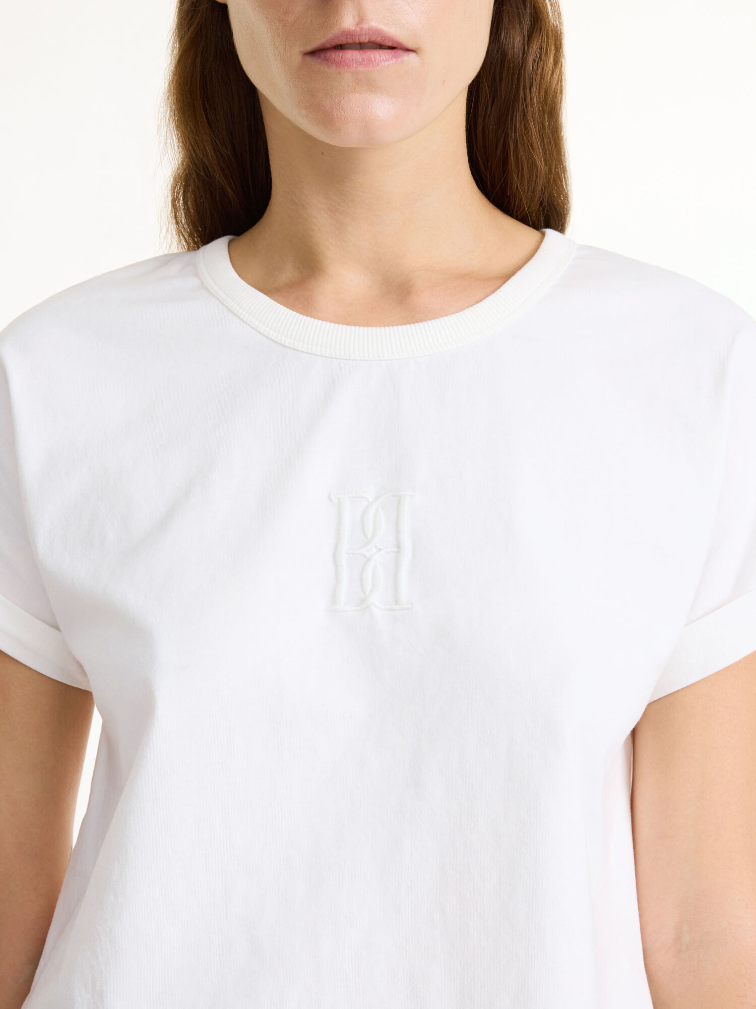 Najfatalniejszy By Malene Birger Hedalia Organic Cotton T-shirt Białe | PL_BB85154