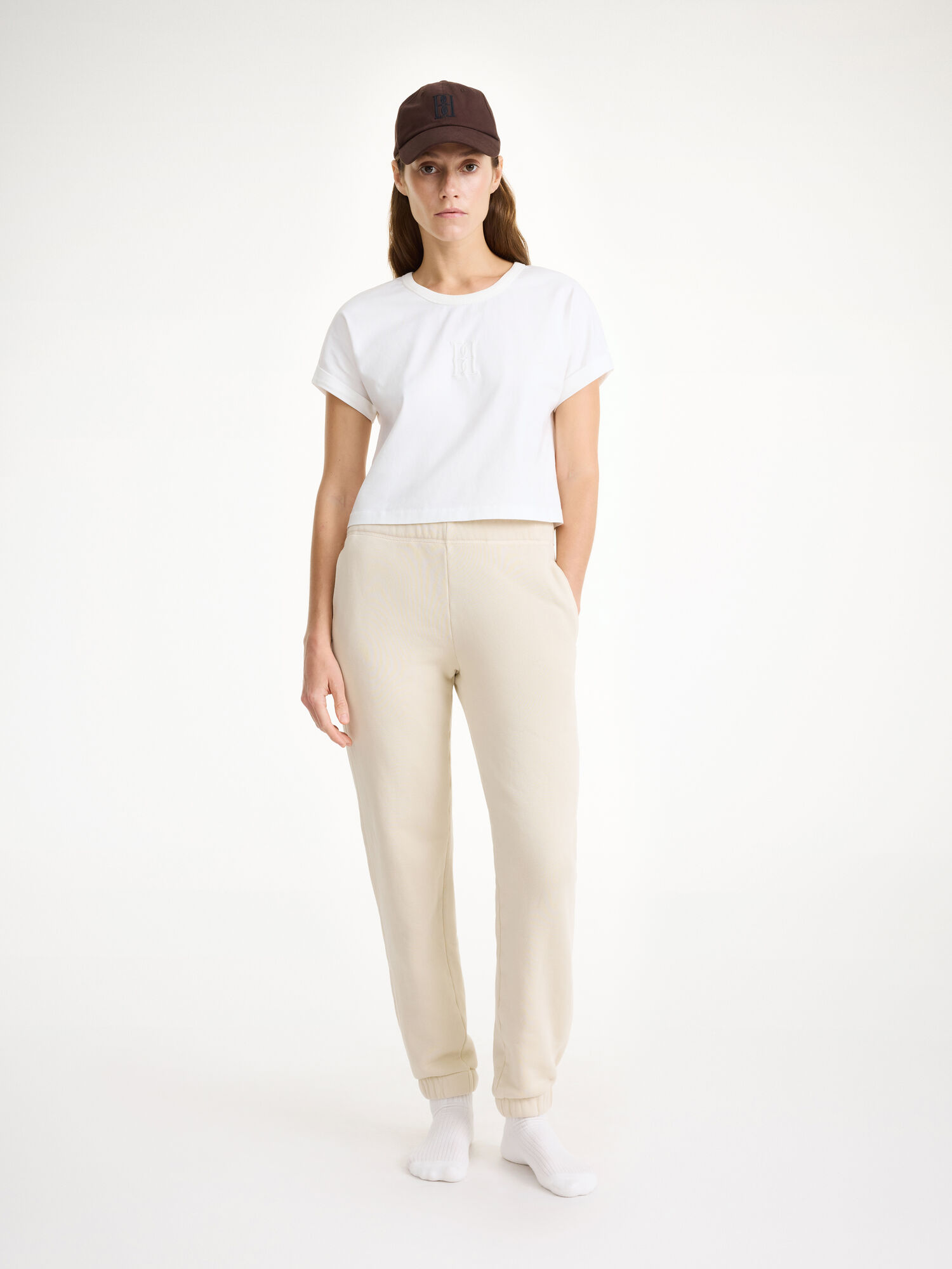 Odzież sportowa By Malene Birger Hali Organic Cotton Sweatpants Oyster Gray | PL_BB41198