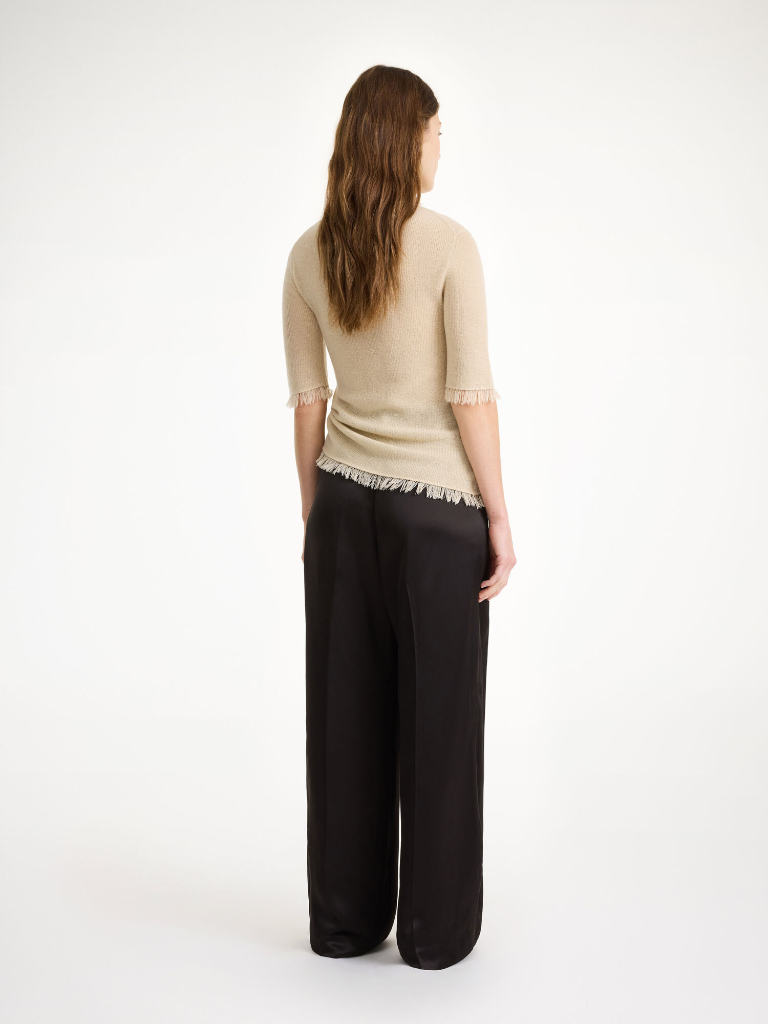 Portki By Malene Birger Cymbaria High-waisted Czarne | PL_BB20984