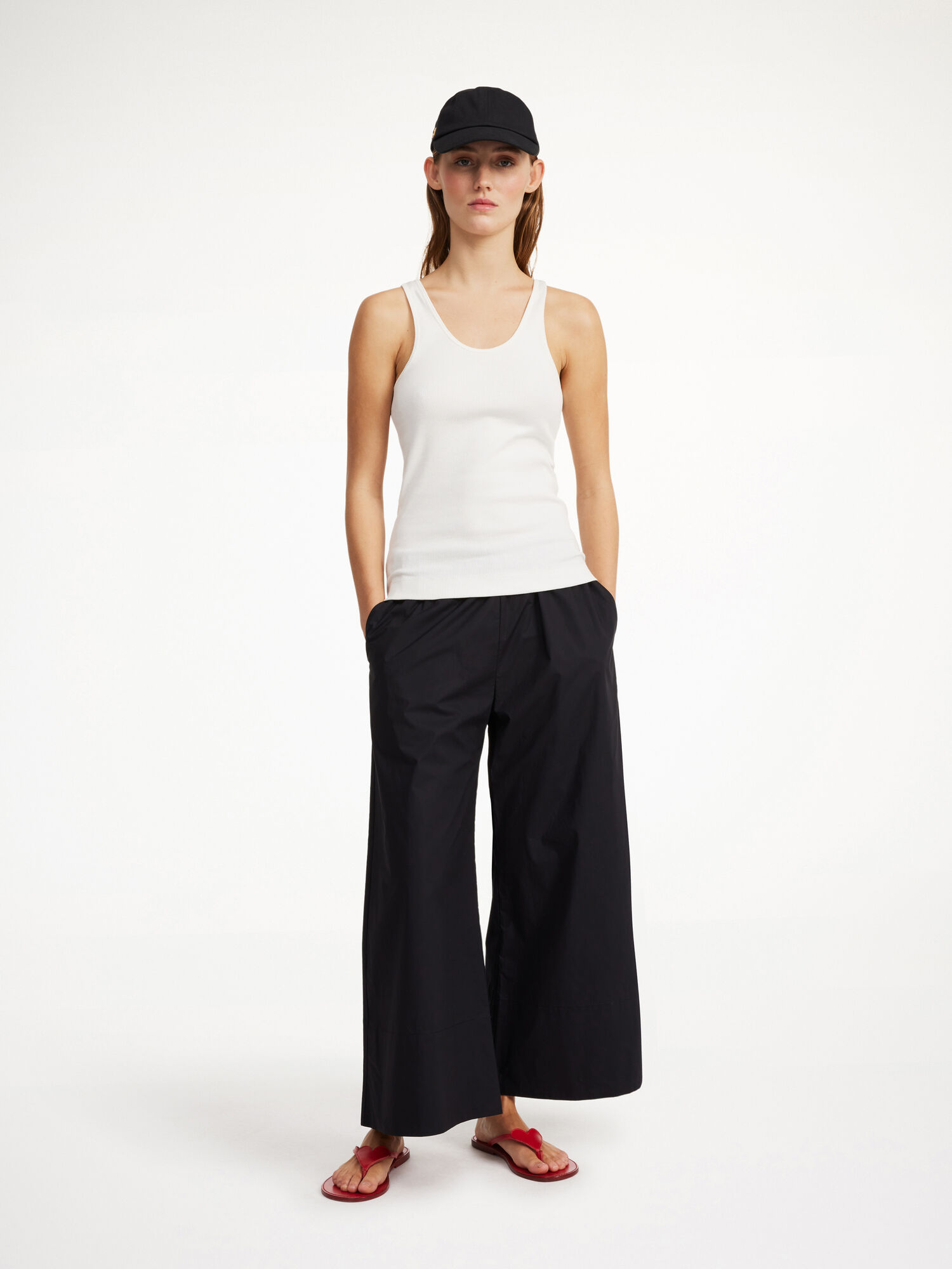 Portki By Malene Birger Luisa High-waisted Czarne | PL_BB50609