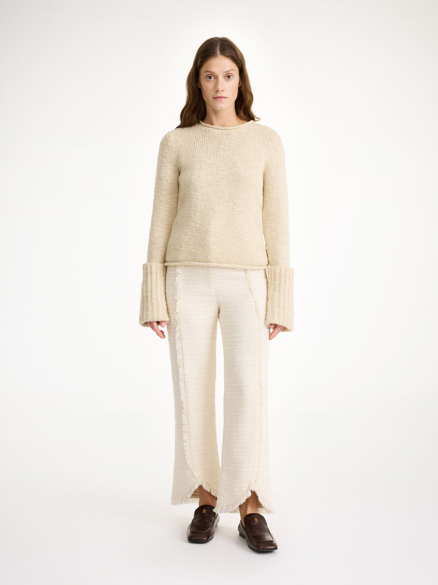 Portki By Malene Birger Nadihas High-waist Białe | PL_BB63834