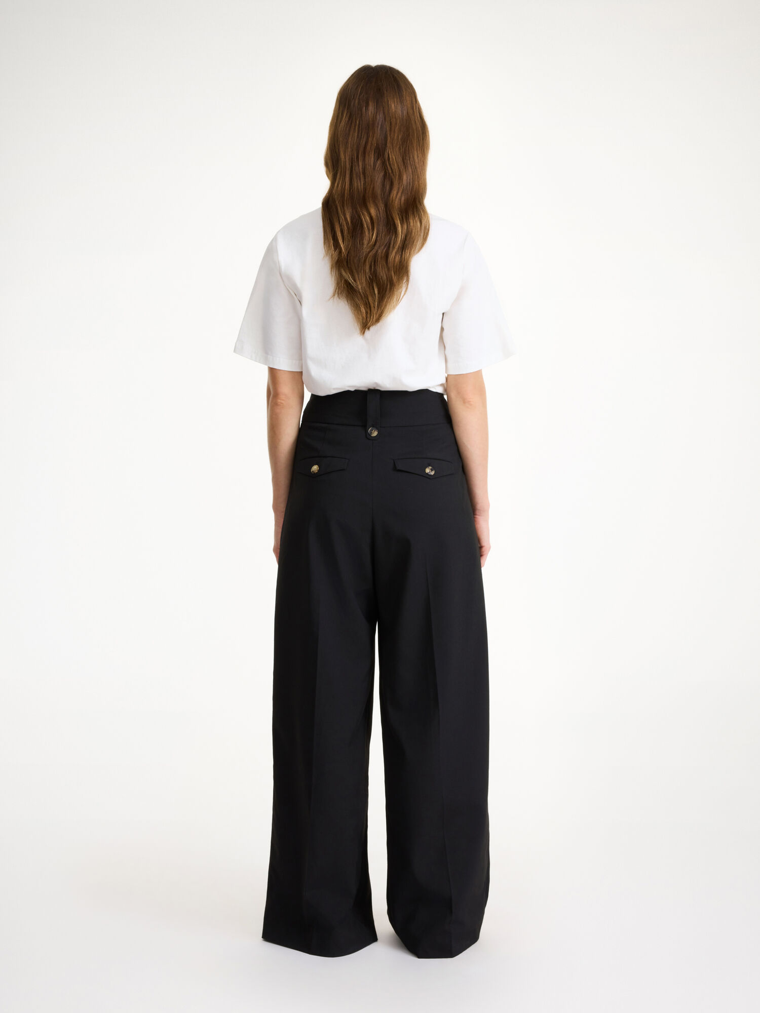 Portki By Malene Birger Taal High-waisted Czarne | PL_BB54333