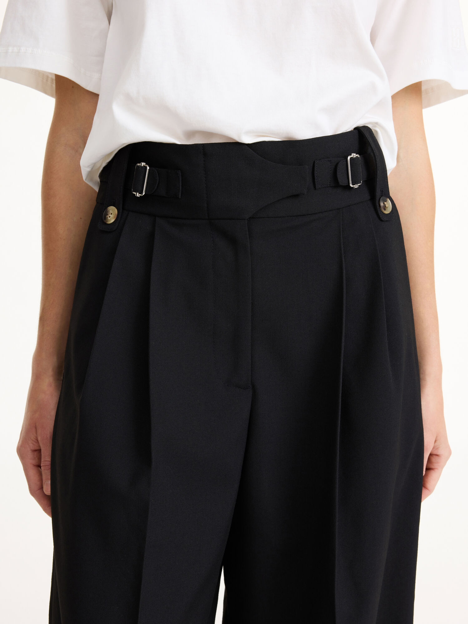 Portki By Malene Birger Taal High-waisted Czarne | PL_BB54333