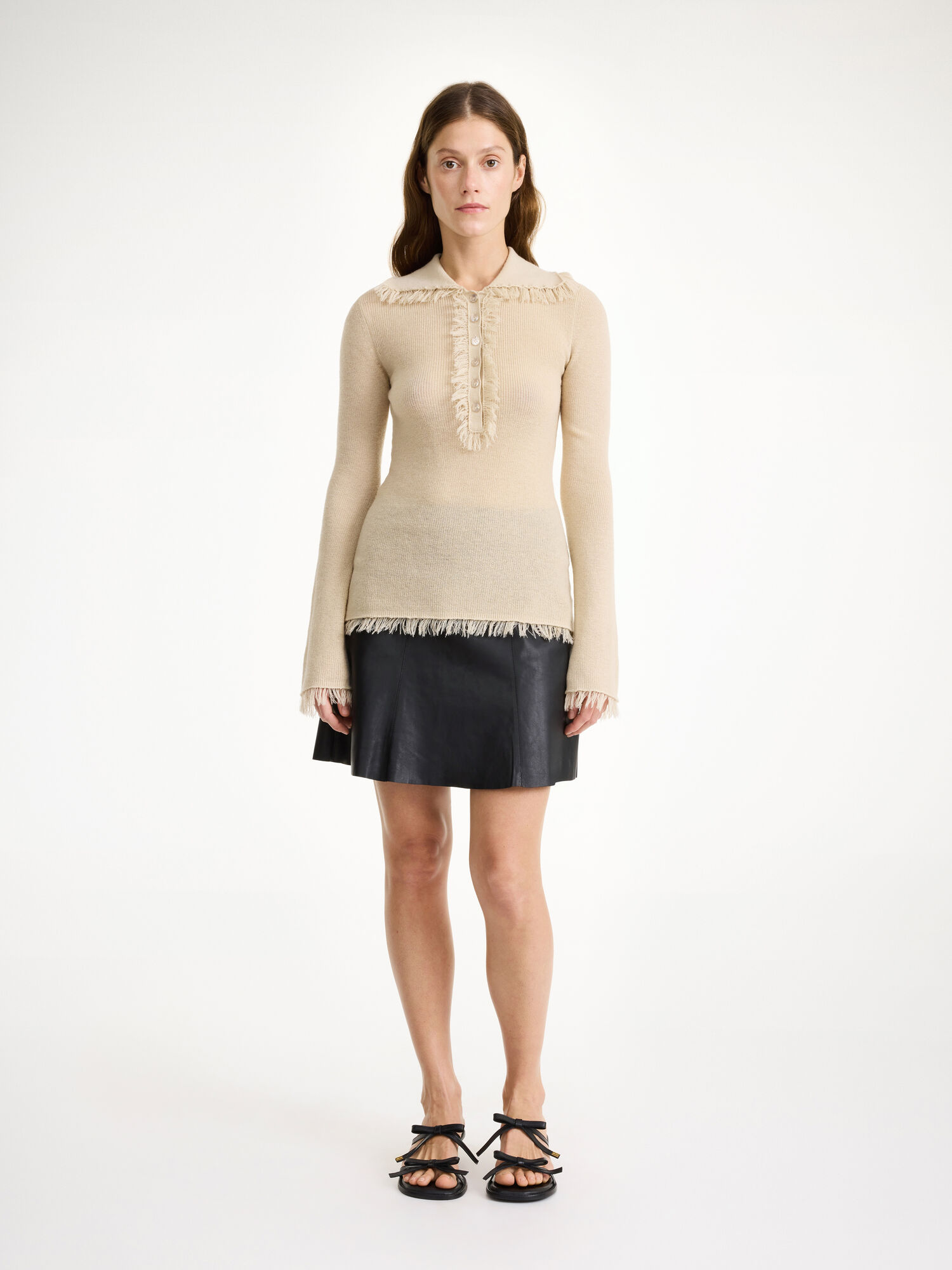 Spódnice By Malene Birger Naommi Leather Mini Czarne | PL_BB96687