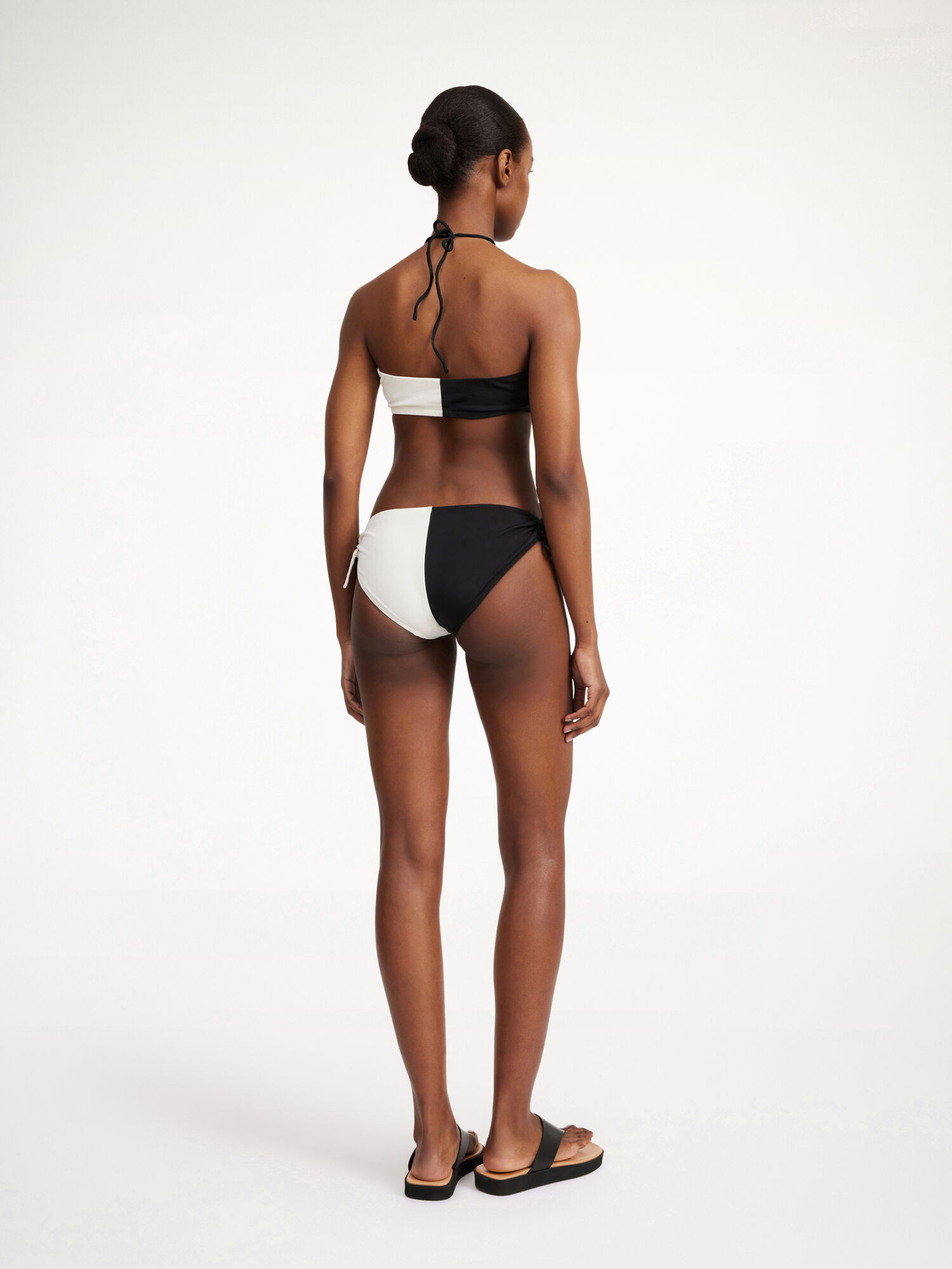 Stroje Pływackie By Malene Birger Seabay Low Bikini Bottoms Paski Czarne Białe | PL_BB61275