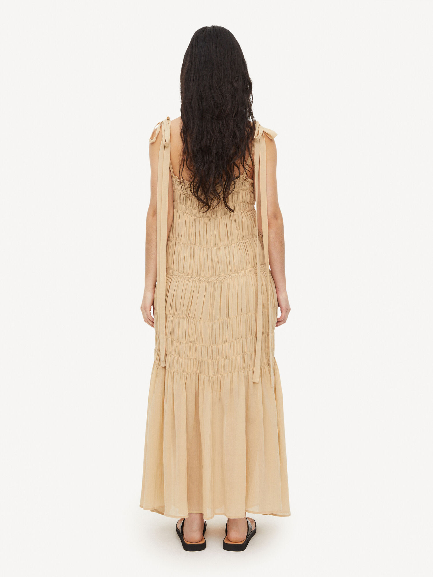 Sukienka By Malene Birger Vyra Organic Cotton Maxi Wet Sand | PL_BB31783