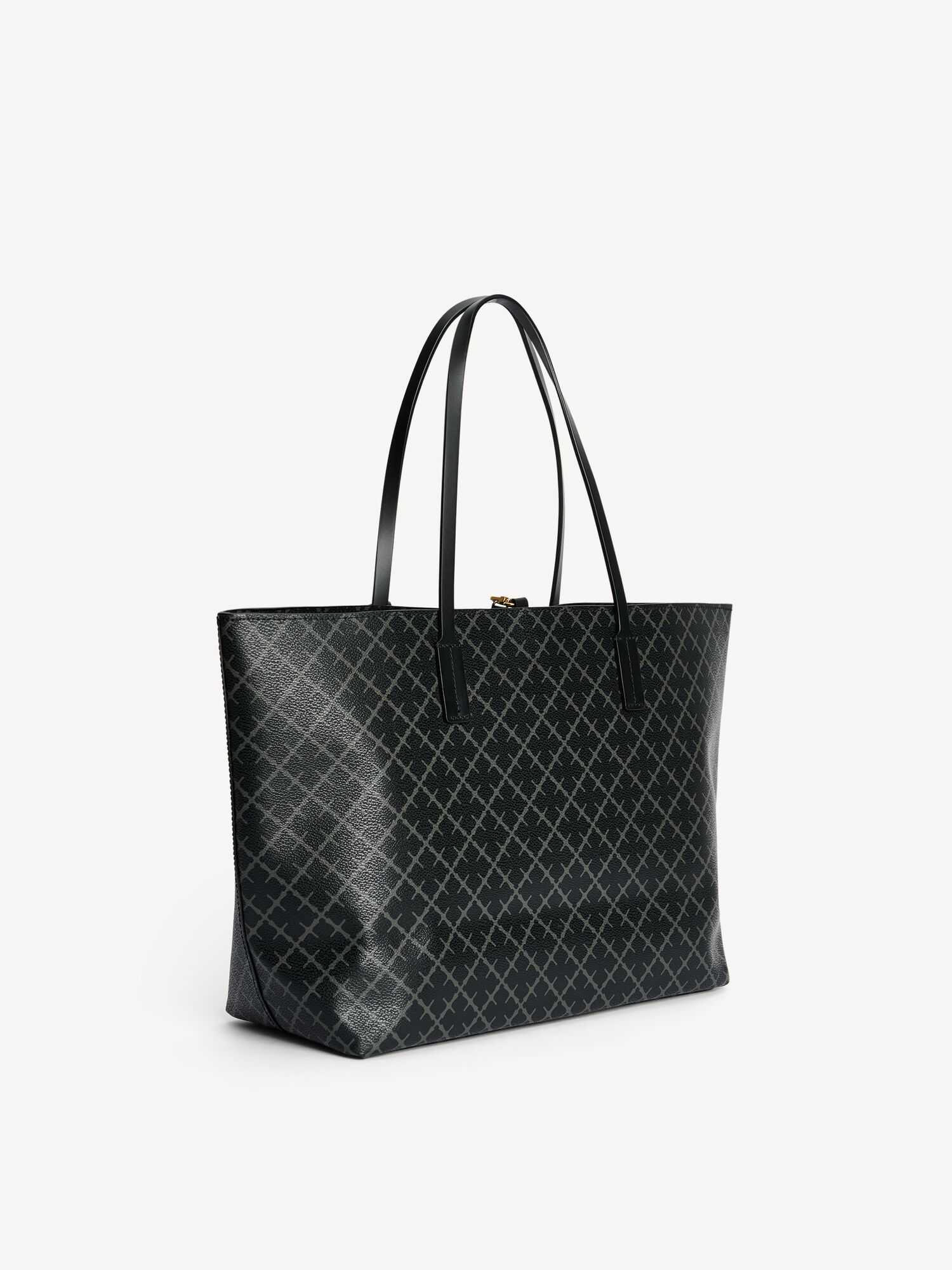 Torby By Malene Birger Abigail Printed Tote Charcoal | PL_BB69652