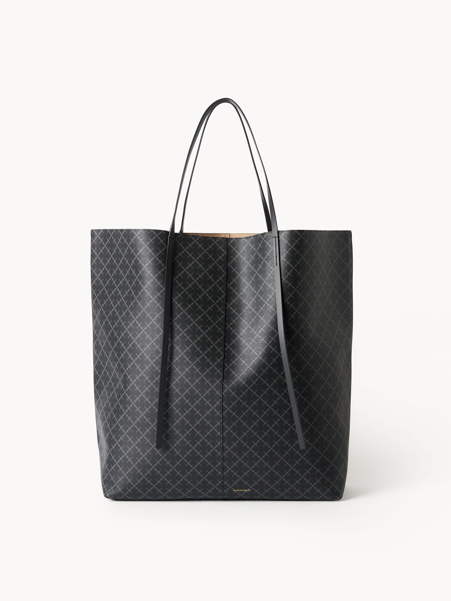 Torby By Malene Birger Abrille Printed Tote Charcoal | PL_BB60776