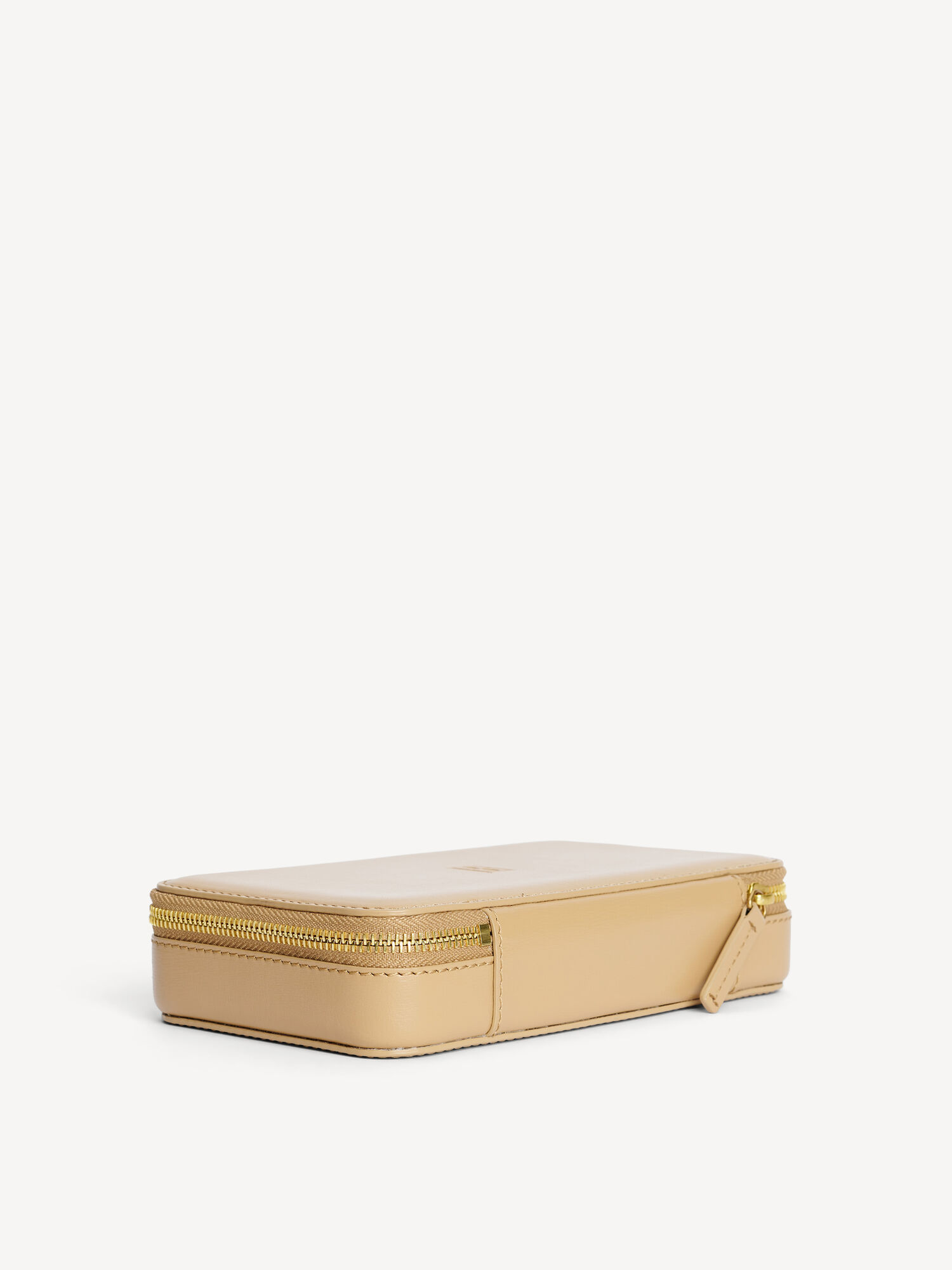 Torby kosmetyczne By Malene Birger Aya Cher Leather Jewellery Case Sand | PL_BB54839